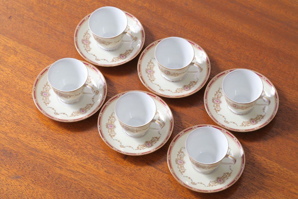 アンティーク雑貨　アンティーク　古いノリタケ　カップ&ソーサー6客セット