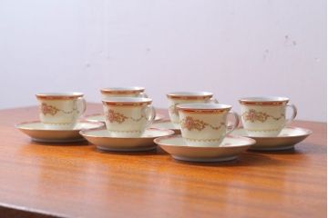 アンティーク雑貨　アンティーク　古いノリタケ　カップ&ソーサー6客セット