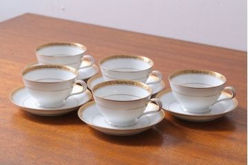 アンティーク雑貨　ノリタケ　リッチモンド(RICHMOND)シリーズ　カップ&ソーサー5客セット