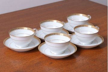 アンティーク雑貨　ノリタケ　リッチモンド(RICHMOND)シリーズ　カップ&ソーサー5客セット