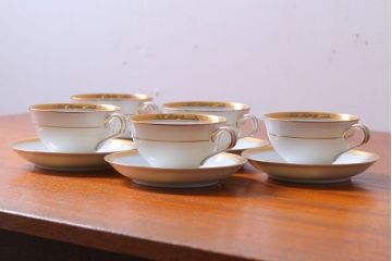 アンティーク雑貨　ノリタケ　リッチモンド(RICHMOND)シリーズ　カップ&ソーサー5客セット