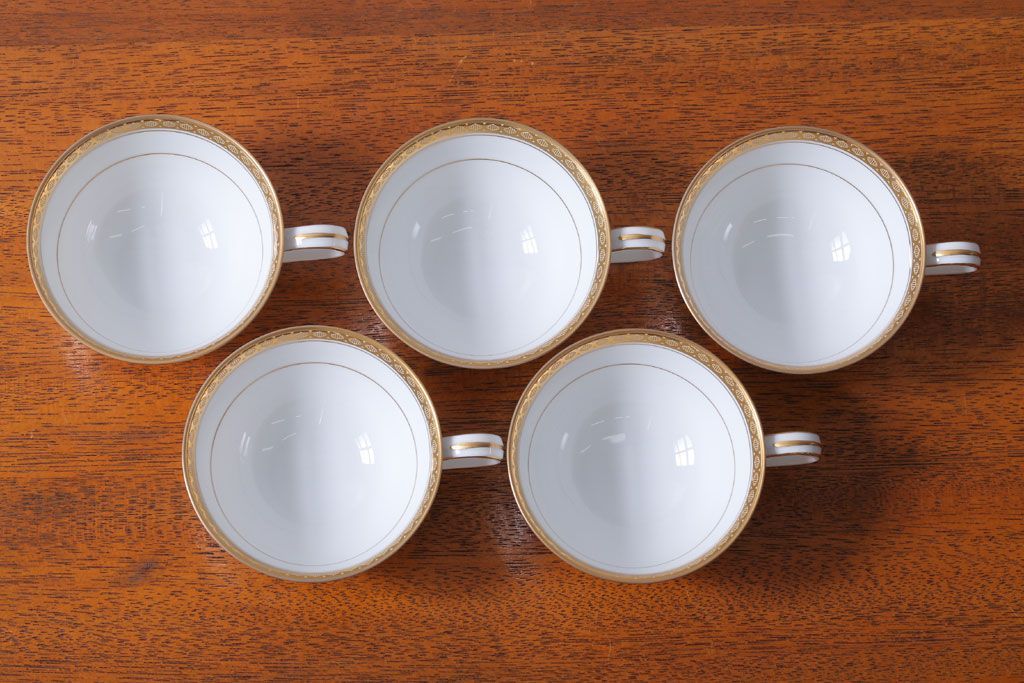 アンティーク雑貨　ノリタケ　リッチモンド(RICHMOND)シリーズ　カップ&ソーサー5客セット