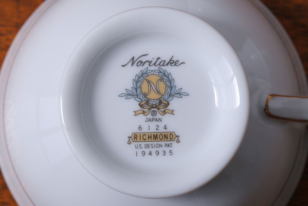 アンティーク雑貨　ノリタケ　リッチモンド(RICHMOND)シリーズ　カップ&ソーサー5客セット