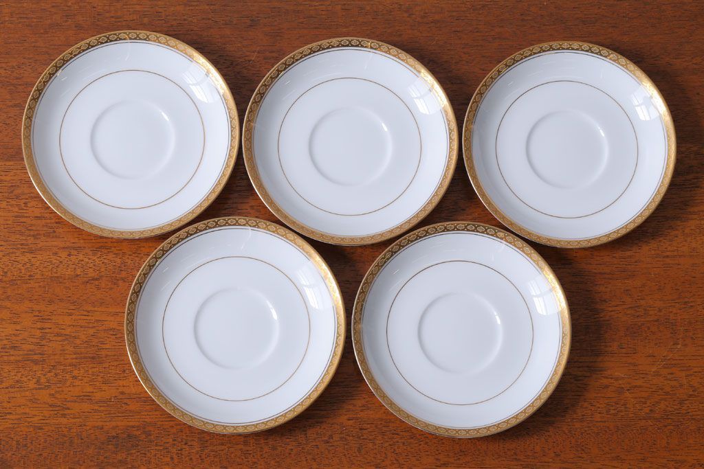 アンティーク雑貨　ノリタケ　リッチモンド(RICHMOND)シリーズ　カップ&ソーサー5客セット