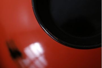 アンティーク雑貨　アンティーク　根来塗風　山葵に河豚の図　木製蒔絵椀5客セット