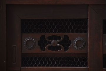 アンティーク家具　古民具・骨董　明治期　アンティーク水屋箪笥ローボード(テレビボード、テレビ台、キャビネット、収納棚)