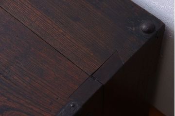 アンティーク家具　古民具・骨董　明治〜大正　総欅材のアンティーク船箪笥(掛硯型、懸硯型、舟箪笥)
