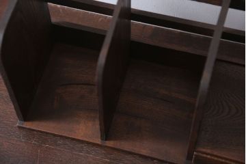 レトロ家具　昭和レトロ　古い栗材のアンティーク本立て