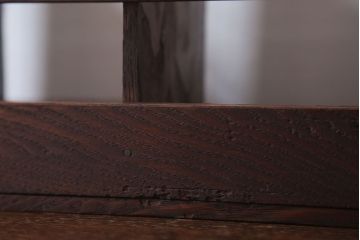 レトロ家具　昭和レトロ　古い栗材のアンティーク本立て