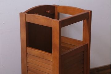 アンティーク雑貨　中古　カリモク家具　木製傘立て