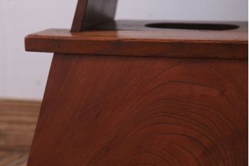 アンティーク雑貨　昭和レトロ　古い栓材のアンティーク2段踏み台
