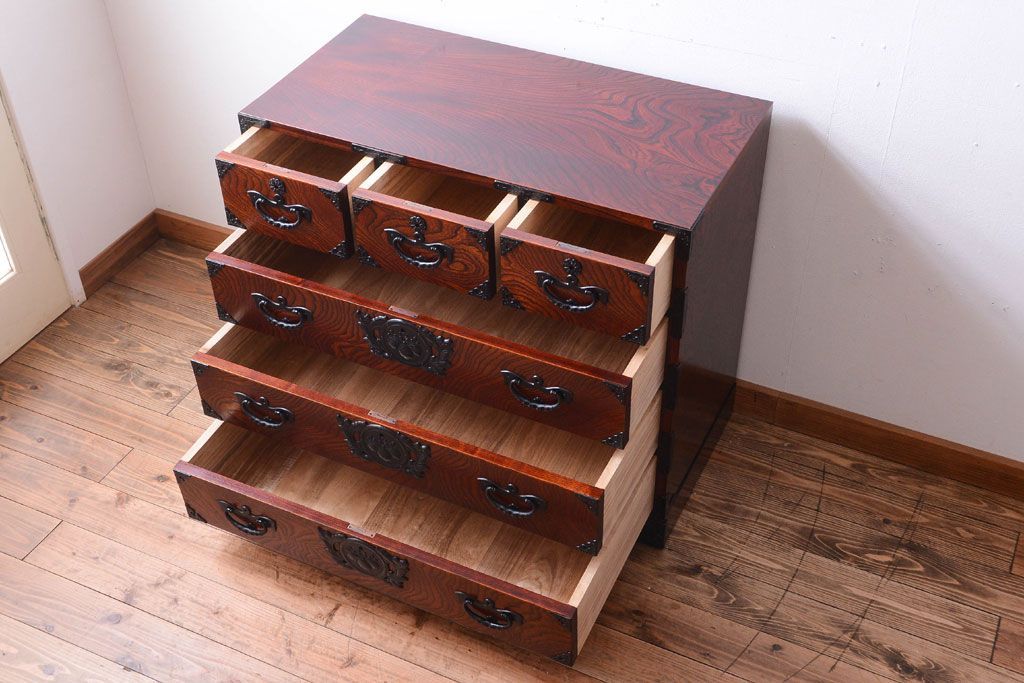 中古　伝統民芸家具　岩谷堂　衣装箪笥(2)