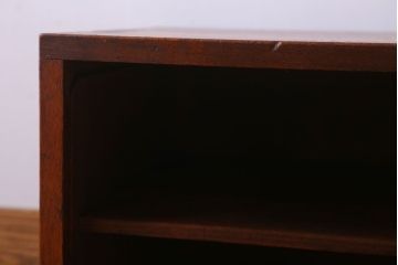 レトロ家具　昭和レトロ　古い栓材の小ぶりな和製アンティーク飾り棚