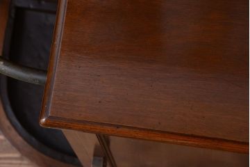 アンティーク雑貨　和製アンティーク　古いカバ材のホールスタンド(ハンガー・フック・鏡)