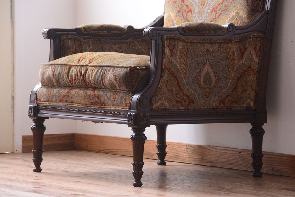 中古　DREXEL HERITAGE(ドレクセルヘリテイジ)USA　1人掛けソファ(チェア・椅子)(定価約70万円)