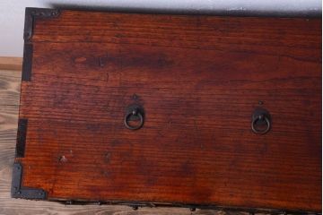 アンティーク家具　古民具・骨董　明治期　総桐材の古い庄内小箪笥(背負い箪笥・行商箪笥、桐箪笥、桐たんす)