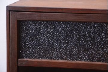 アンティーク家具　和製アンティーク　ダイヤガラス入り!小さな収納棚