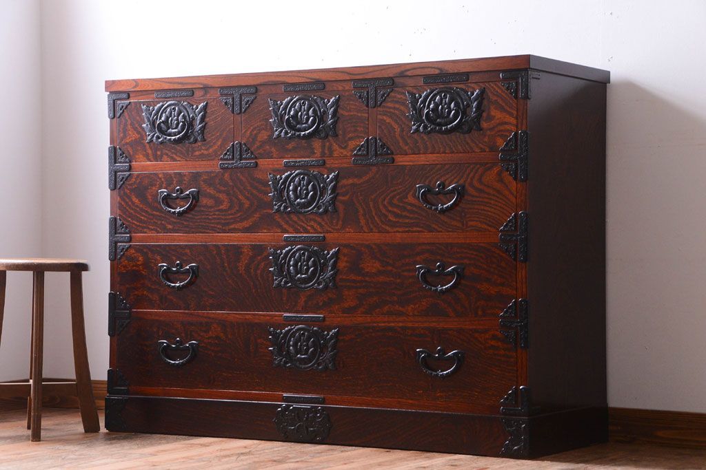 中古　伝統民芸家具　岩谷堂　衣装箪笥(3)