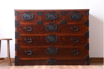 中古　伝統民芸家具　岩谷堂　衣装箪笥(3)