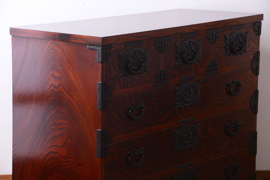 中古　伝統民芸家具　岩谷堂　衣装箪笥(3)