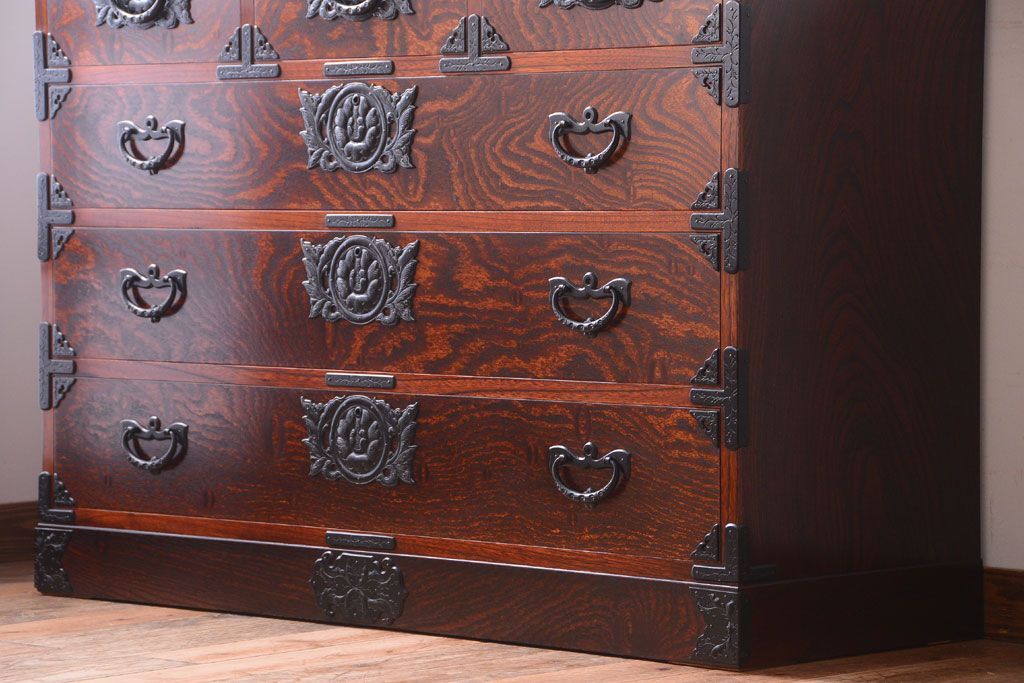 中古　伝統民芸家具　岩谷堂　衣装箪笥(3)