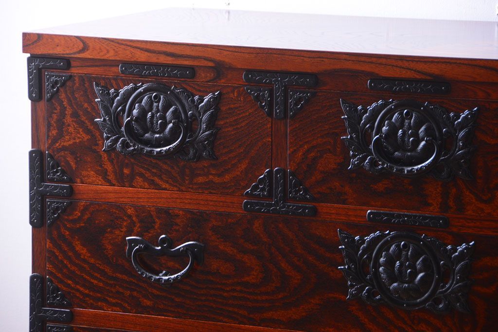 中古　伝統民芸家具　岩谷堂　衣装箪笥(3)