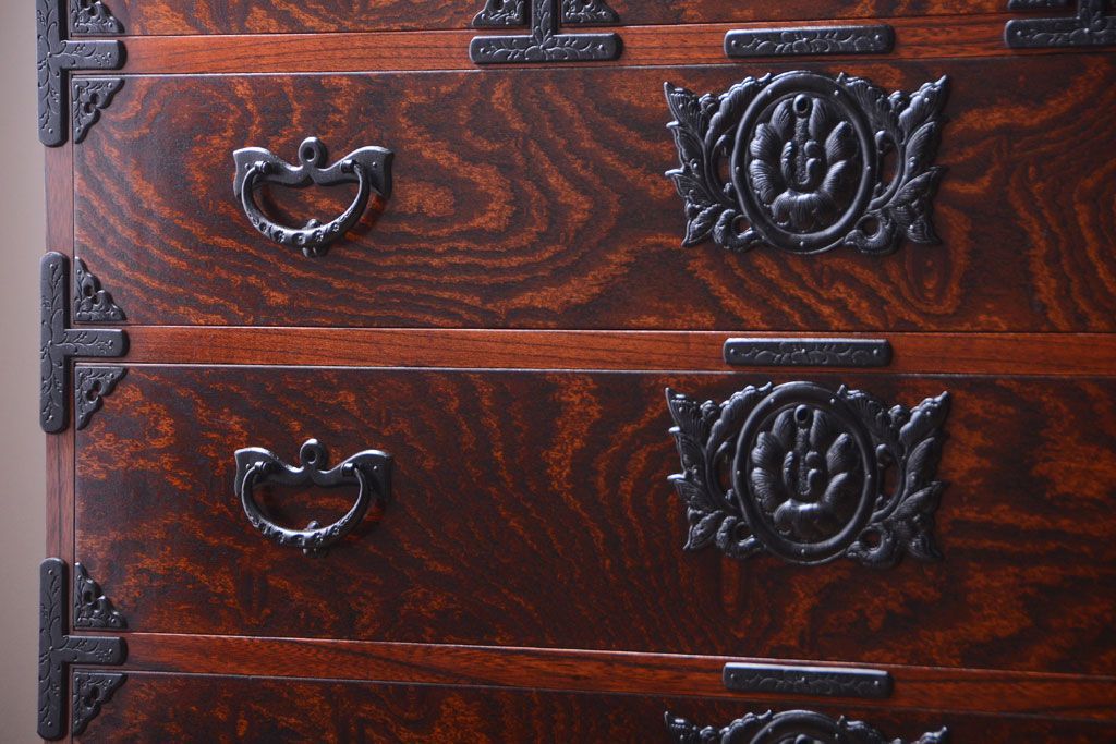 中古　伝統民芸家具　岩谷堂　衣装箪笥(3)