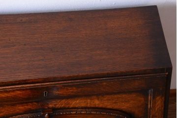 アンティーク家具　イギリスアンティーク　古いオーク材の上質なライティングビューロー