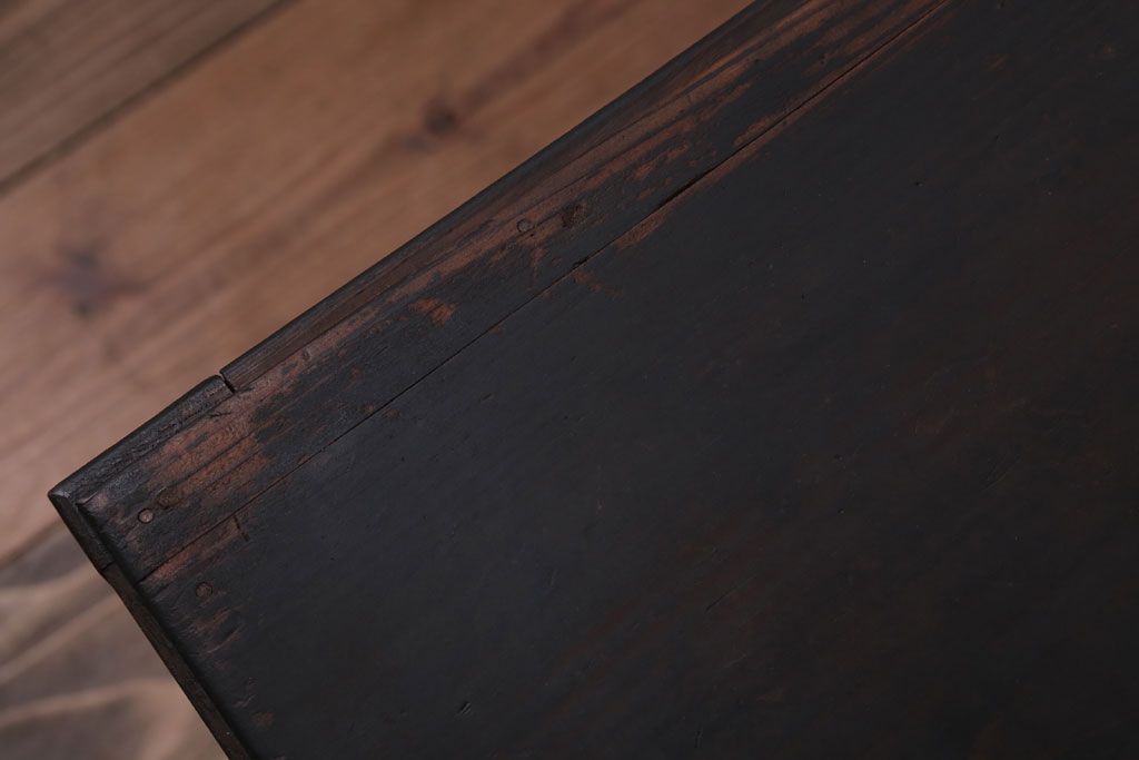 アンティーク家具　和製アンティーク　3面ダイヤガラス仕上げ!小ぶりな収納棚