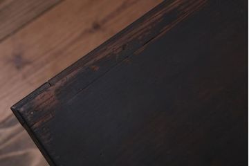 アンティーク家具　和製アンティーク　3面ダイヤガラス仕上げ!小ぶりな収納棚