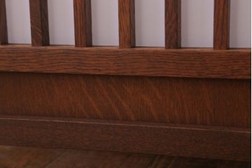 アンティーク　古いナラ材の小ぶりな障子格子衝立て(パーテーション)