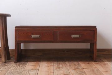 レトロ家具　昭和レトロ　古い木製の小さなアンティーク文机