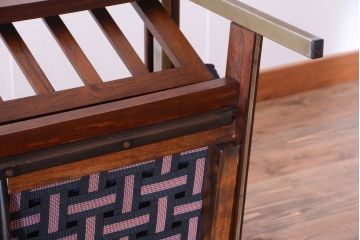 【R様ご成約分】北欧ビンテージ　ローズウッド材のシンプルな3人掛けアームソファ