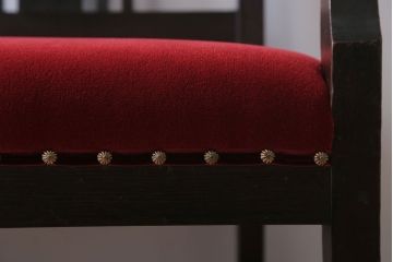 アンティーク家具　大正ロマン　透かし彫り!古いナラ材のアンティークベンチ