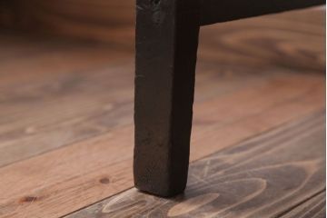 アンティーク家具　大正ロマン　透かし彫り!古いナラ材のアンティークベンチ