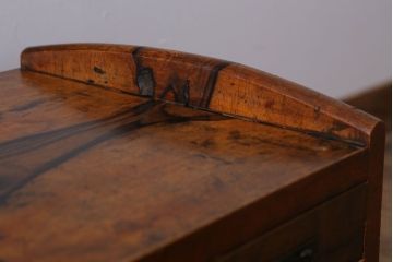 アンティーク家具　ジャンク品　古民具・骨董　明治〜大正期　古い黒柿材のアンティーク文机