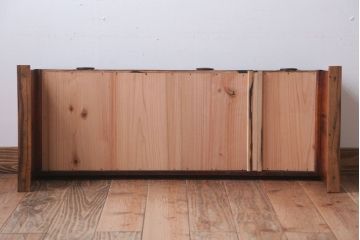 アンティーク家具　ジャンク品　古民具・骨董　明治〜大正期　古い黒柿材のアンティーク文机