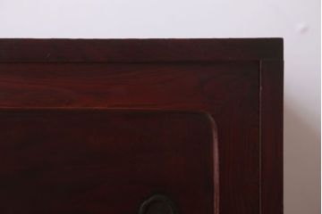 アンティーク家具　古民具・骨董　大正期　前面欅材!古い木製の時代箪笥ローボード