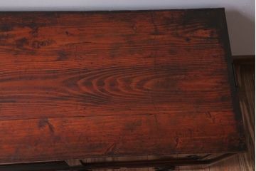 アンティーク家具　古民具・骨董　大正期　前面欅材!古い木製の時代箪笥ローボード