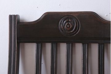 アンティーク家具　イギリスアンティーク　オーク材の優雅なチェア(椅子)