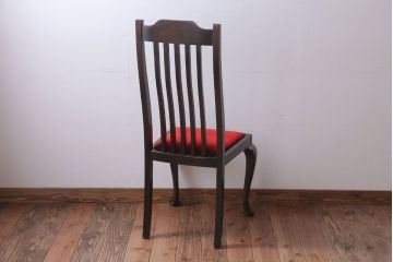 アンティーク家具　イギリスアンティーク　オーク材の優雅なチェア(椅子)