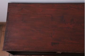 レトロ家具　昭和レトロ　角脚付きのシンプルなローボード