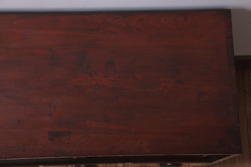 レトロ家具　昭和レトロ　角脚付きのシンプルなローボード