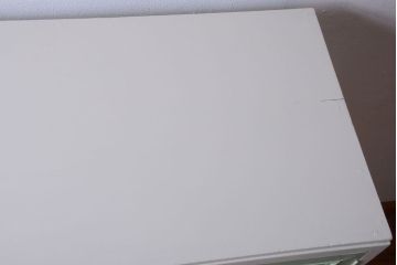 アンティーク家具　アンティーク　ダイヤガラス入り!かわいいペイントチェスト