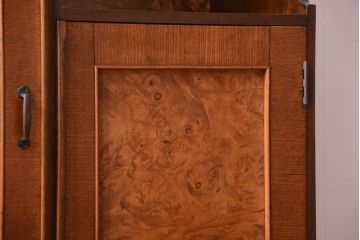 レトロ家具　昭和レトロ　古い木の小ぶりなアンティーク収納棚(下駄箱)