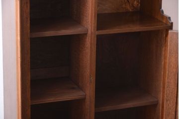 レトロ家具　昭和レトロ　古い木の小ぶりなアンティーク収納棚(下駄箱)