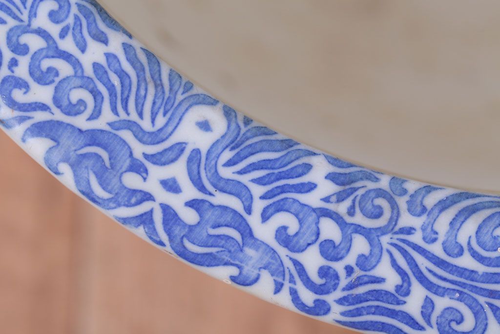 アンティーク雑貨　アンティーク　大正〜昭和初期　印判植木鉢