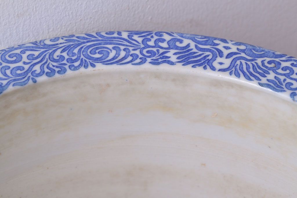 アンティーク雑貨　アンティーク　大正〜昭和初期　印判植木鉢