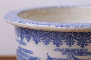 アンティーク雑貨　アンティーク　大正〜昭和初期　印判植木鉢