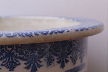 アンティーク雑貨　アンティーク　大正〜昭和初期　印判植木鉢